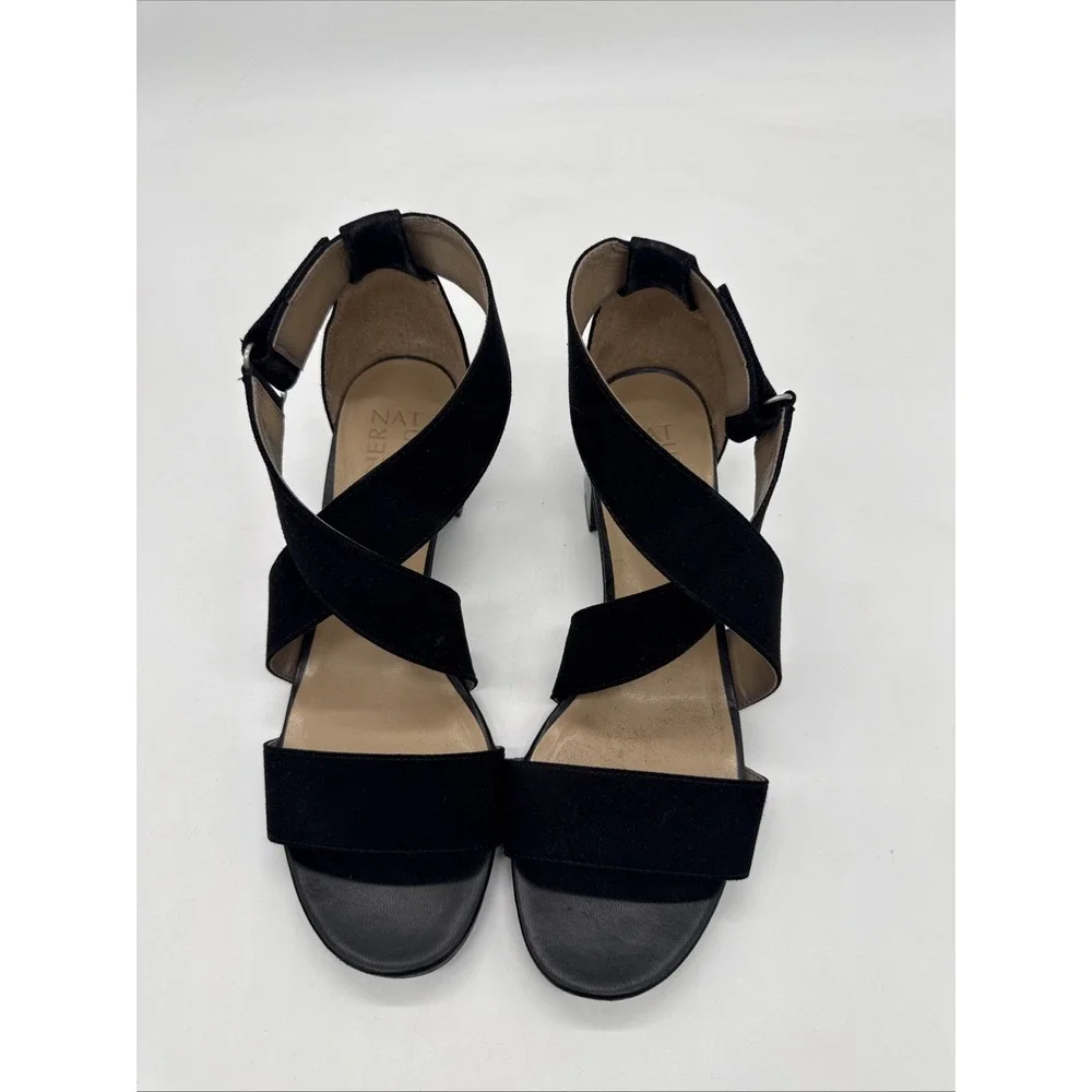 Naturalizer Adele Faux Suede Sandals Shoes -  Size 9 M - Black